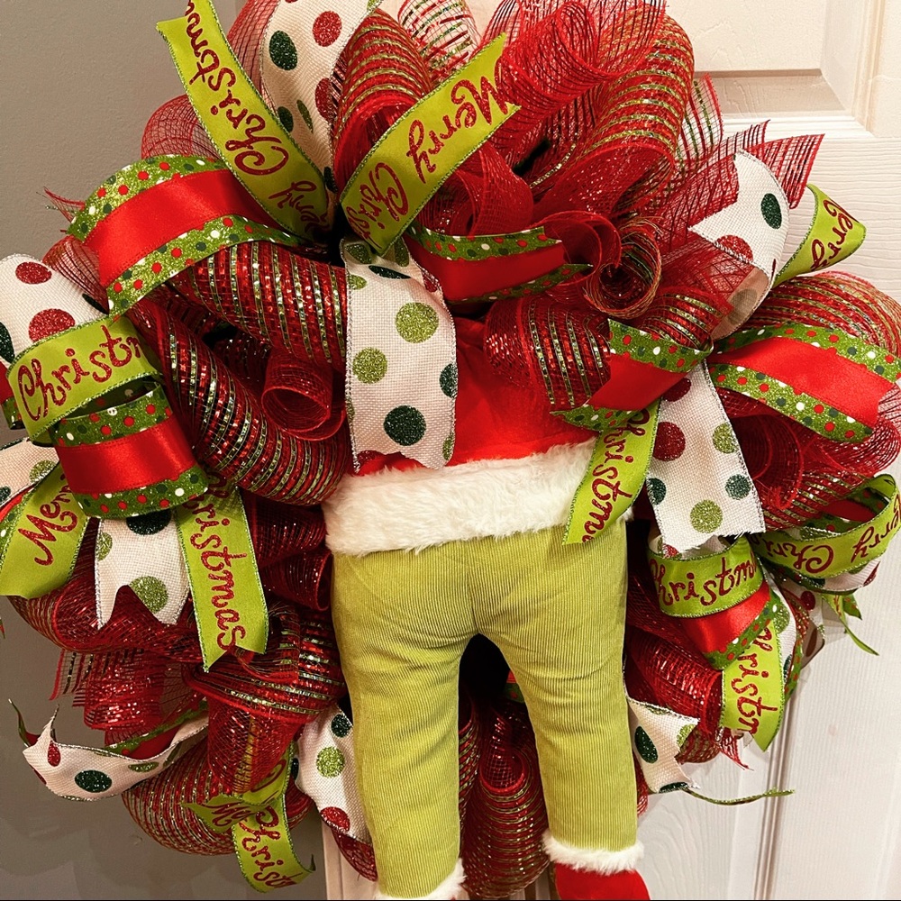 24 in Grinch theme wreath